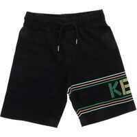 Pantaloni scurti Sport Line Black Bermuda With Logo Print Baieti