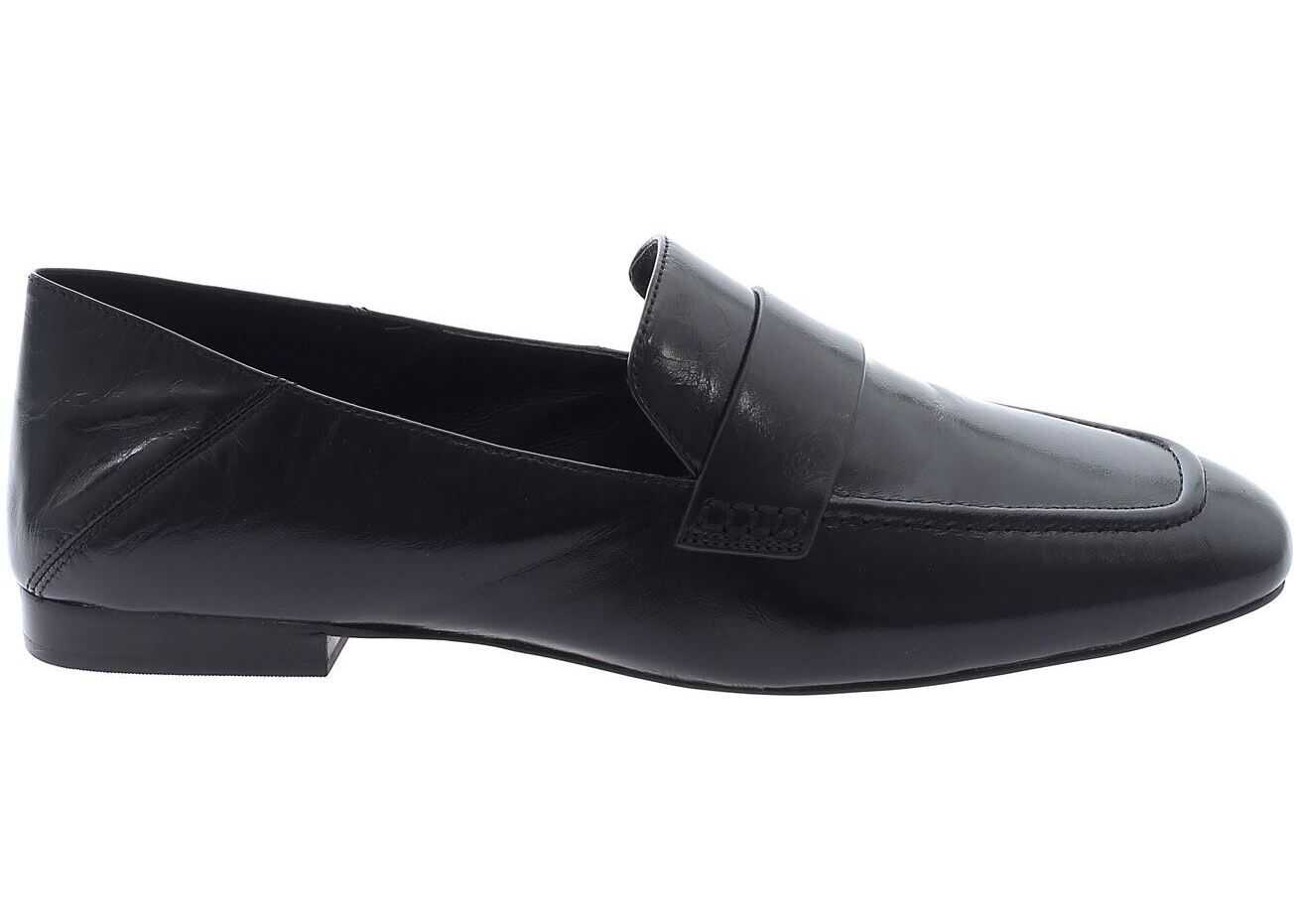 Michael Kors Emory Loafers In Black Crinkled Leather Black