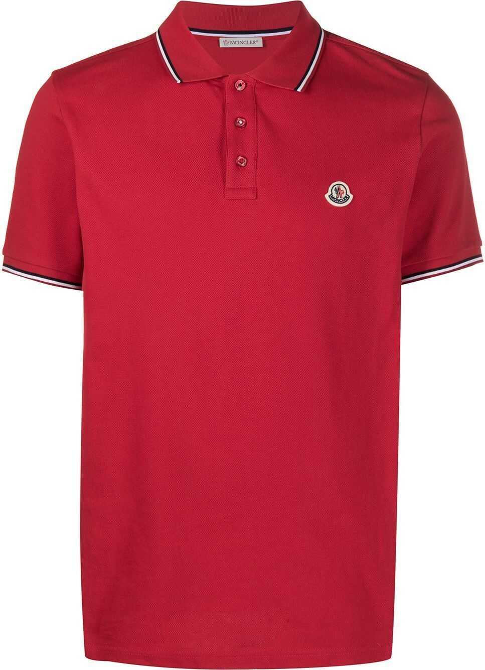 Moncler Cotton Polo Shirt RED