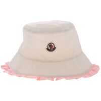 Caciuli Ruffles Hat In White And Pink Fete