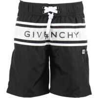 Bermude Branded Swimsuit In Black And White Baieti