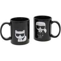 Huse mobil & tablete Karl Ikonik Cups Set In Black* Femei