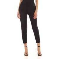 Pantaloni casual Bello 84 Pants In Black Femei