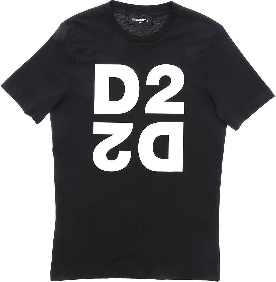 DSQUARED2 Mirrored D2 T-Shirt In Black Black