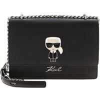Genti tip postas K/Ikonik Metal Logo Bag In Black Femei