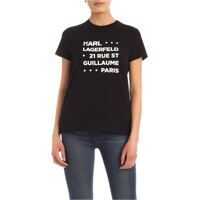 Tricouri Stacked Logo Address T-Shirt In Black Femei