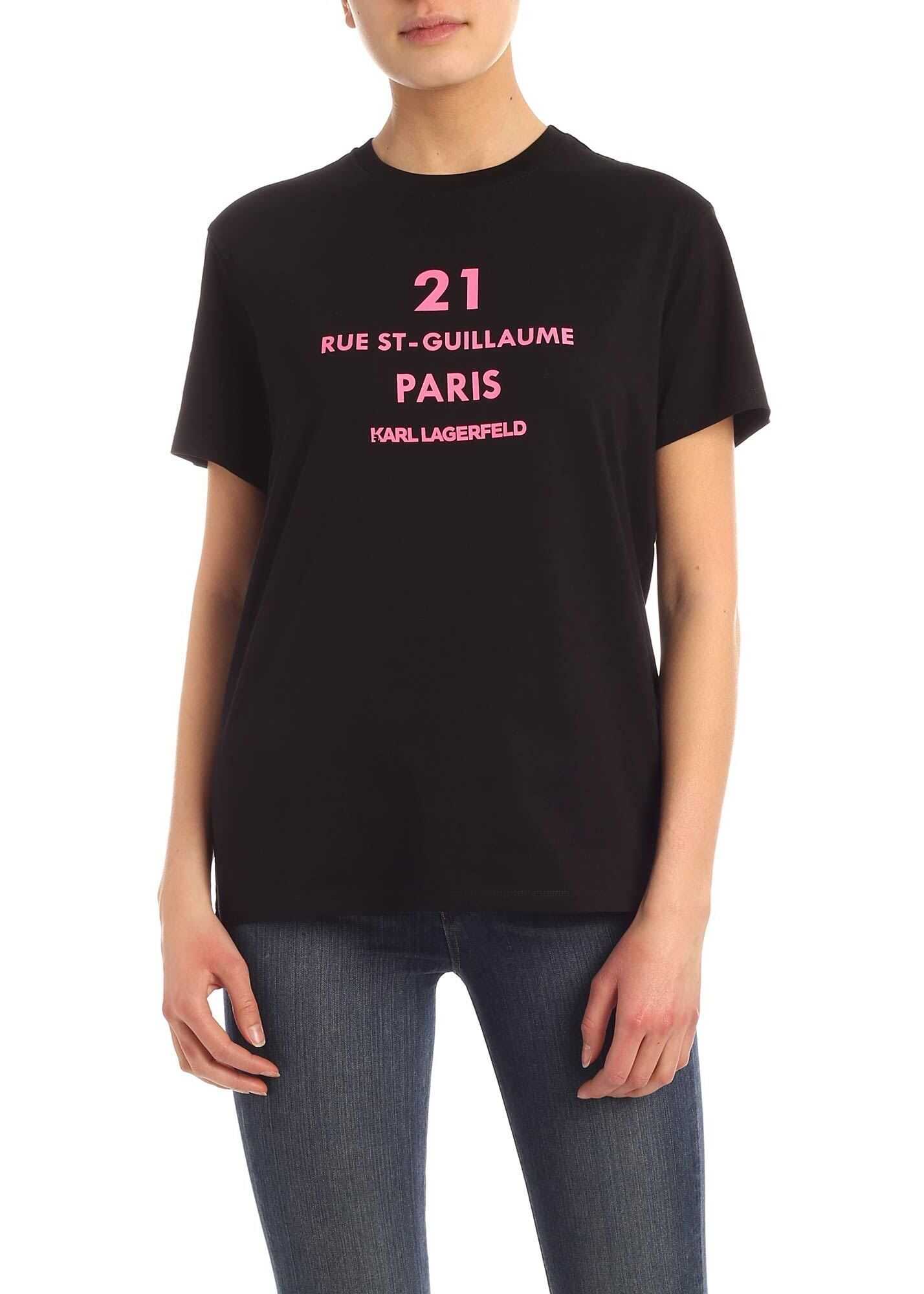 Rue St-Guillaume Logo T-Shirt In Black