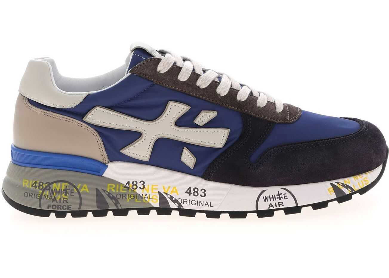 Premiata Mick Suede Sneakers In Blue Blue