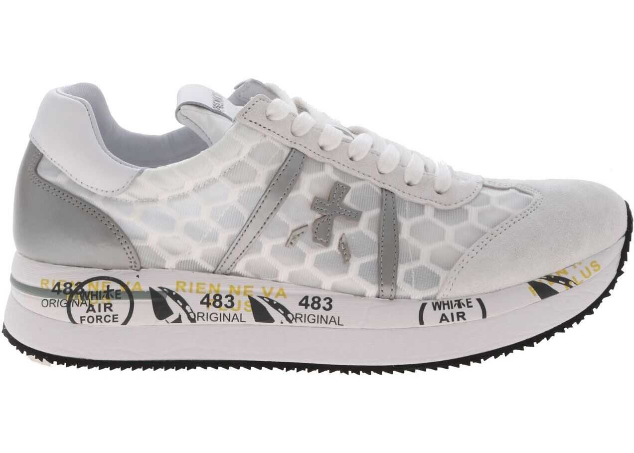 Premiata Conny Sneakers In White CONNY4618 White