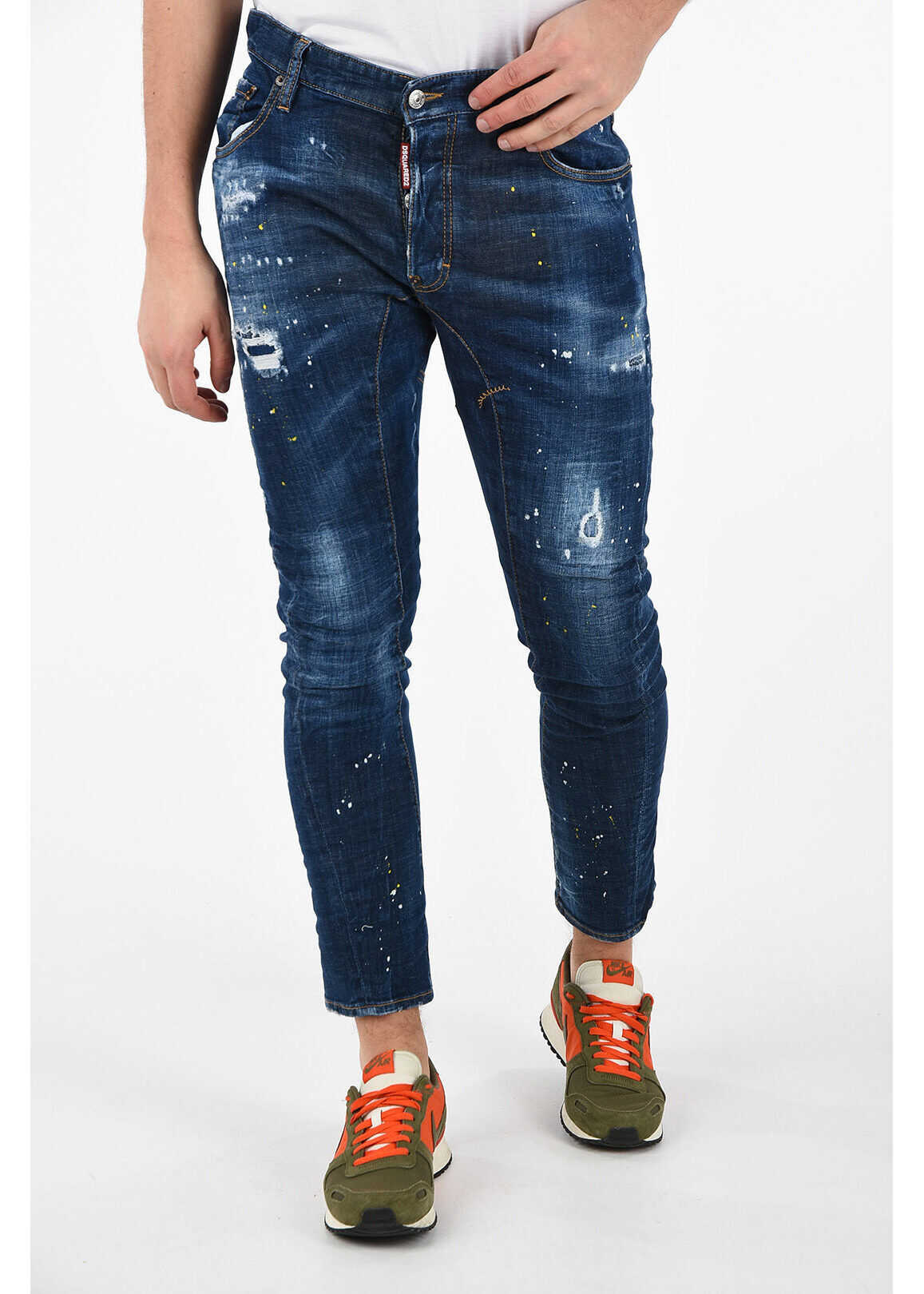 DSQUARED2 17 cm Vintage Effect TIDY BIKER Jeans BLUE