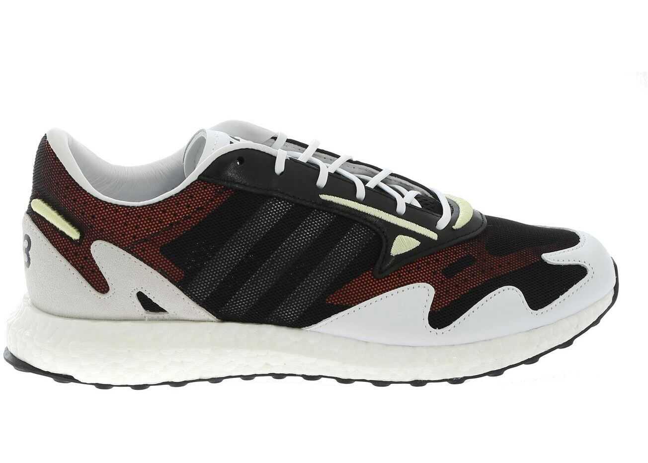 Y-3 Rhisu Run Sneakers In Black And White Black