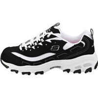 Adidasi cu platforma SKECHERS Dlites Biggest Fan Platform Trainers In Black White*