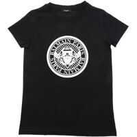 Tricouri Medallion Logo Print T-Shirt In Black Fete