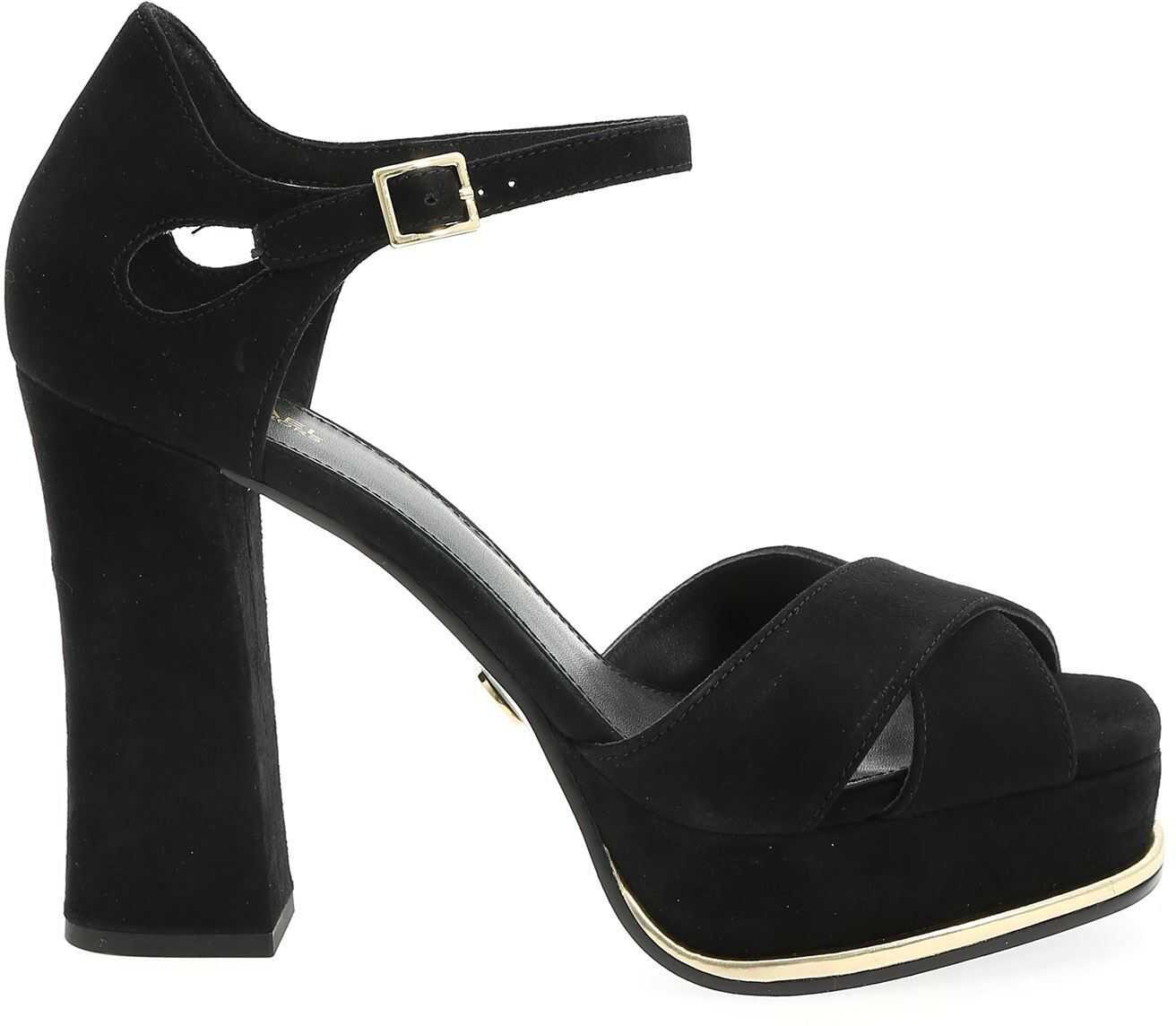 Michael Kors Elana Sandals In Black Black