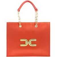 Genti de umar Golden Logo Shoulder Bag In Coral Color Femei