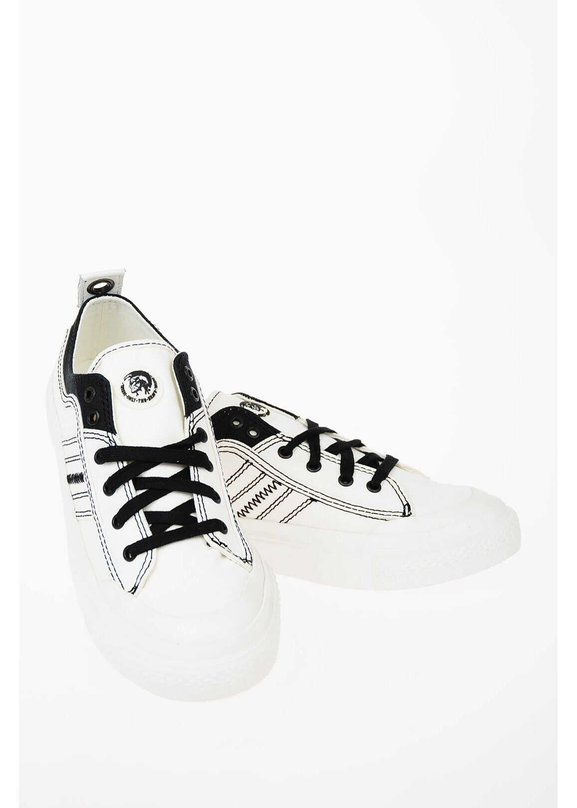 Diesel Fabric ASTICO S-ASTICO LOW LACE Sneakers BLACK & WHITE