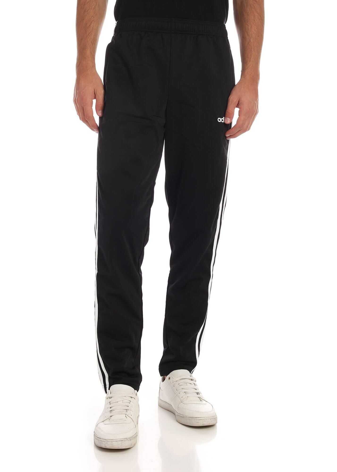 adidas Essentials 3 Stripes Sweatpants In Black* Black