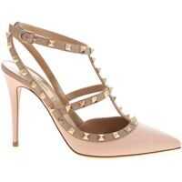Pantofi cu toc Ankle Straps In Pink With Straps And Studs Femei