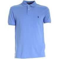Tricouri Polo Slim Fit Polo Shirt In Light Blue With Blue Logo Barbati