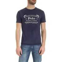 Tricouri T-Shirt In Blue With Contrasting Logo Print Barbati