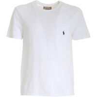 Tricouri T-Shirt In White With Pocket And Blue Logo Barbati