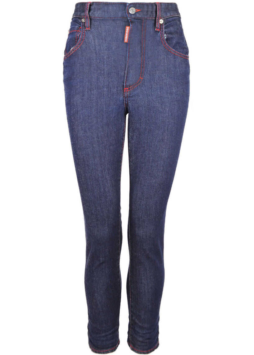 DSQUARED2 Twiggy Jean S75LB0296 Granatowy