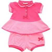 Salopete Piquet Romper Suit In Pink Fete