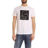 Tricouri Karl Ikonik Print T-Shirt In White Barbati