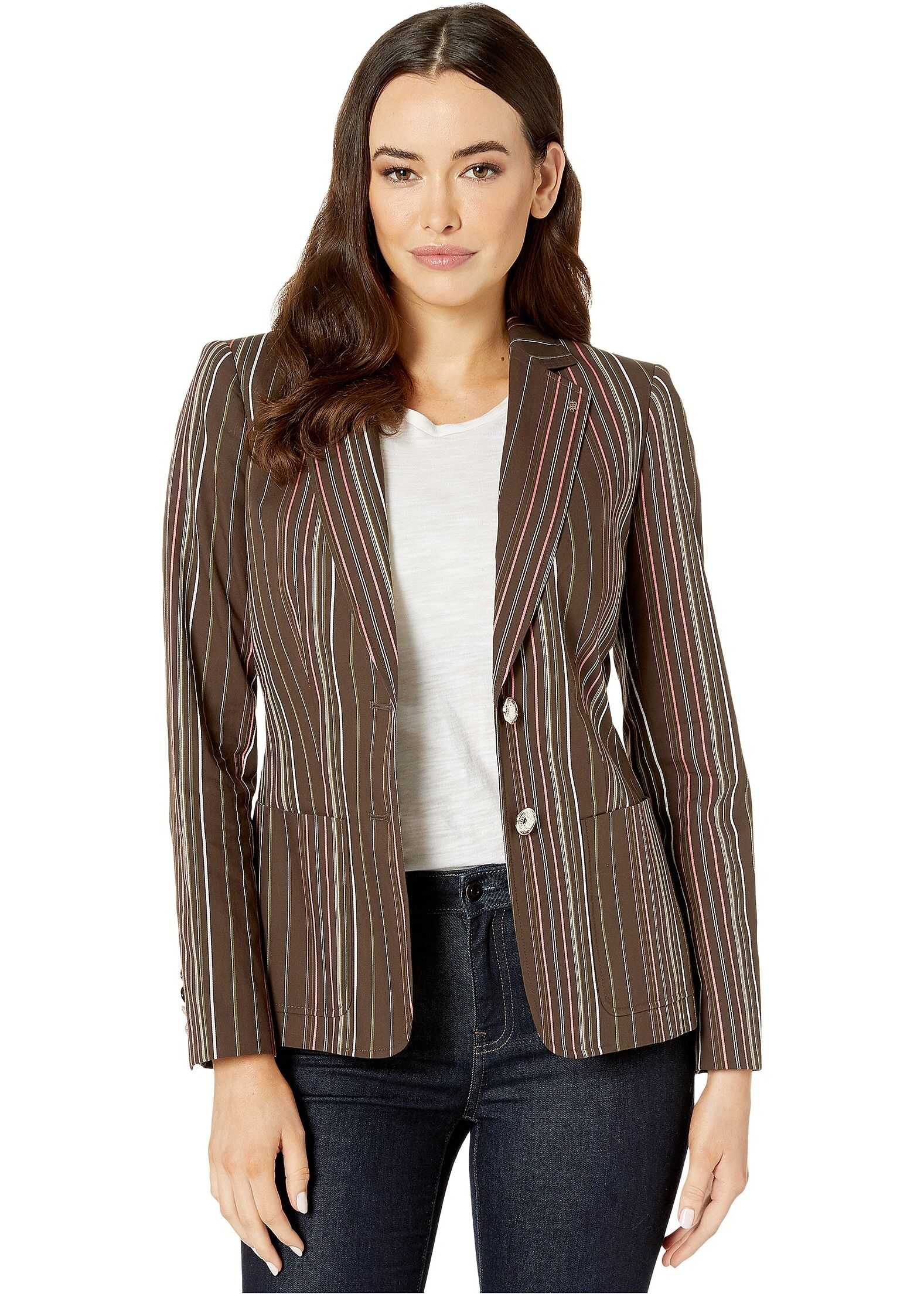 Tommy Hilfiger Stripe Two-Button Jacket* Teak Multi