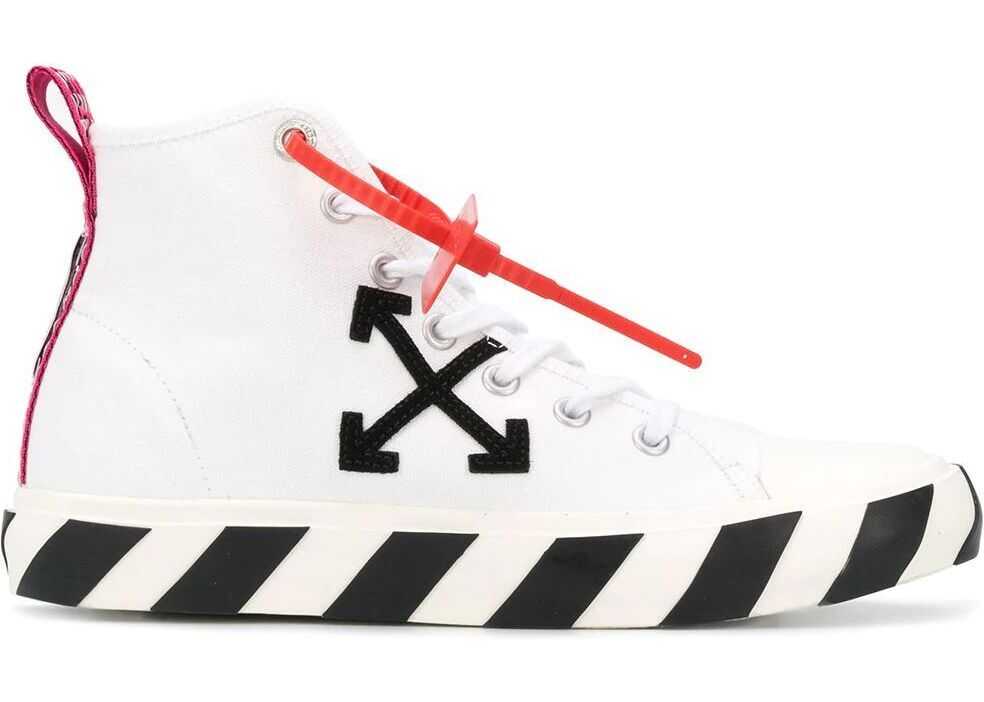 Off-White Cotton Hi Top Sneakers WHITE