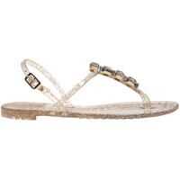 Sandale Clear Flat Sandals With Gold Glitter Femei