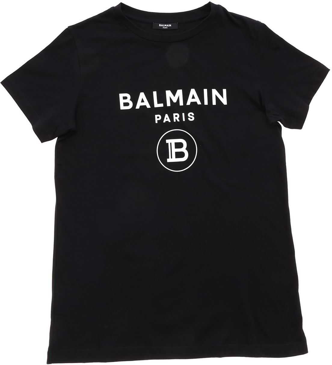 Balmain T-Shirt In Black With White Logo Black