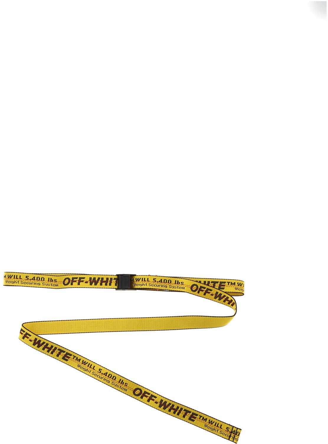 Off-White Mini Industrial Belt In Yellow And Black Yellow