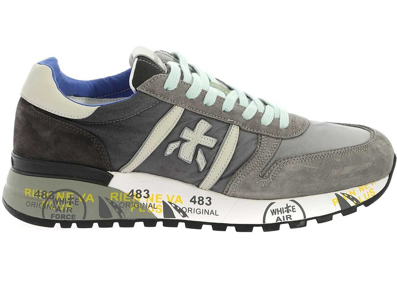 Premiata Lander Sneakers In Faded Grey LANDER4586 Grey