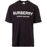 Tricouri Burberry Logo Lettering Print T-Shirt In Black
