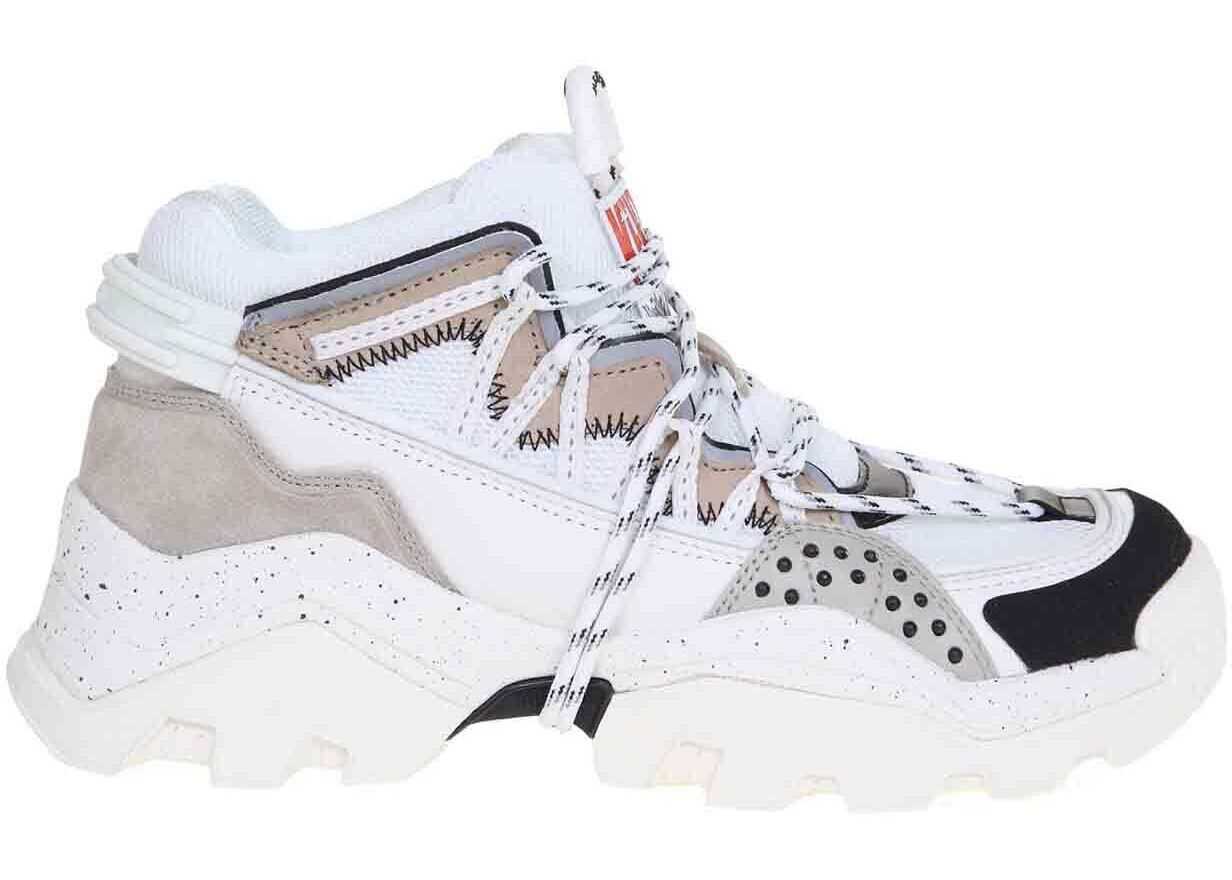 Kenzo Inka Sneakers In White And Beige White