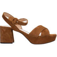 Sandale cu toc Suede Heel Sandals T-Strap Femei