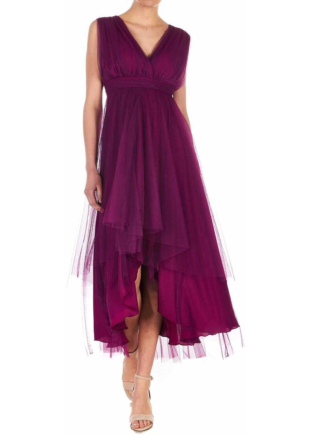 Liu Jo Asymmetrical tulle dress Violet