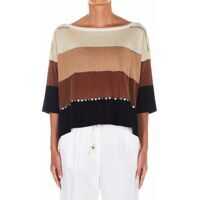 Pulovere casual Striped pullover with studs Femei