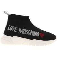 Sneakers LOVE Moschino Logo Sneakers In Black Lamè