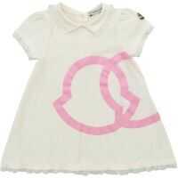 Rochii casual Logo Printed Dress In Cream And Pink Fete