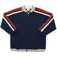 Bluze Gg Logo Zip Sweatshirt In Blue Baieti