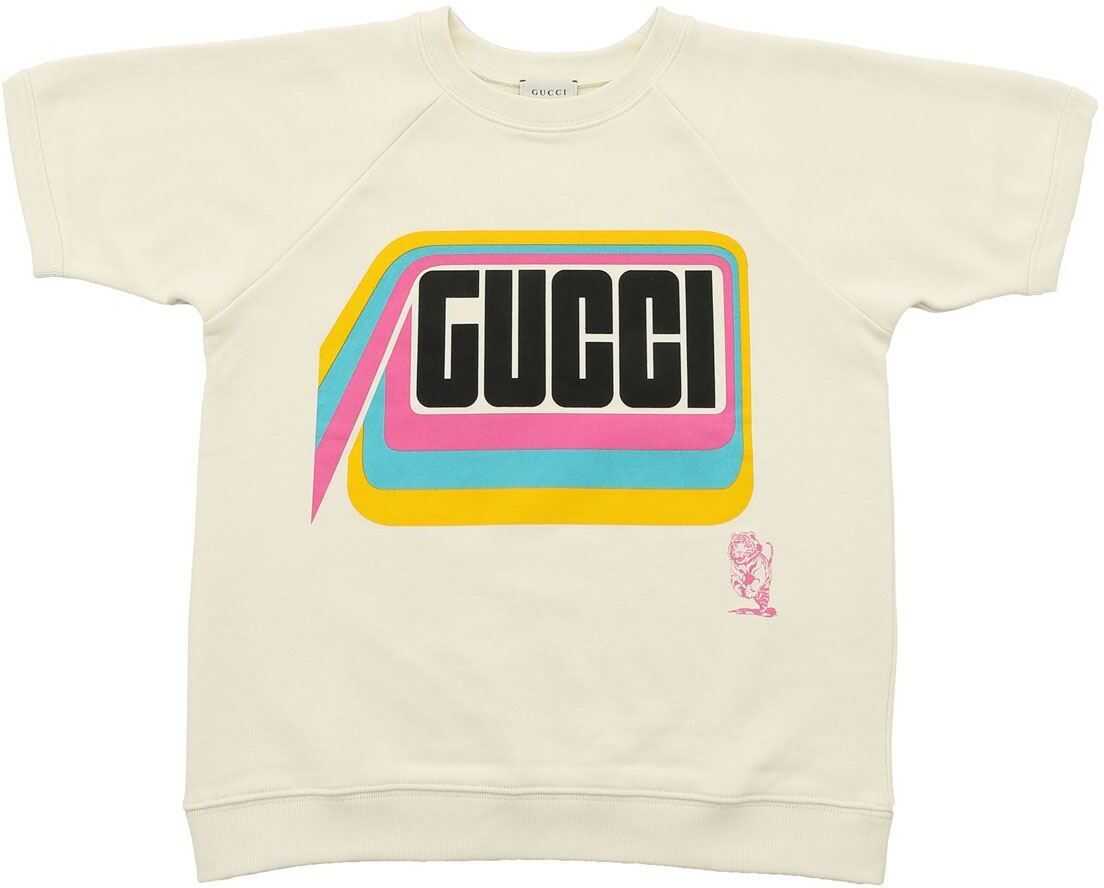 Gucci Gucci Short Sleeve Sweatshirt In Ivory Color White