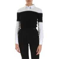 Camasi casual Poplin Insert Body In White Femei
