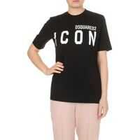 Tricouri Contrasting Logo Print T-Shirt In Black Femei