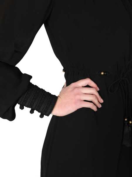 Rochii elegante Saint Laurent Long Sleeved Dress BLACK Femei (BM 7473321) 4