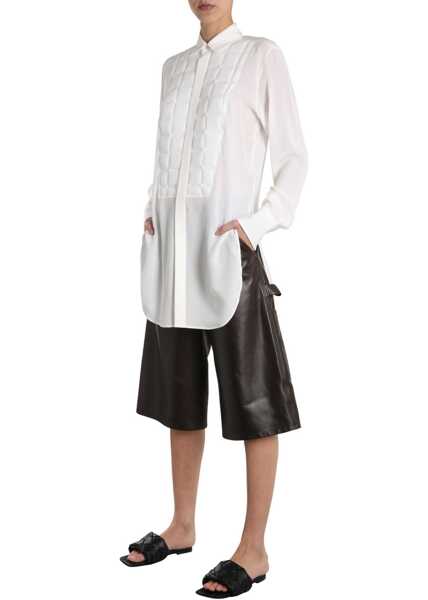 Bluze Bottega Veneta Quilted Shirt WHITE Femei (BM 7474548) 2