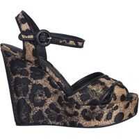 Sandale cu platforma Animal Print Wedge Sandal Femei