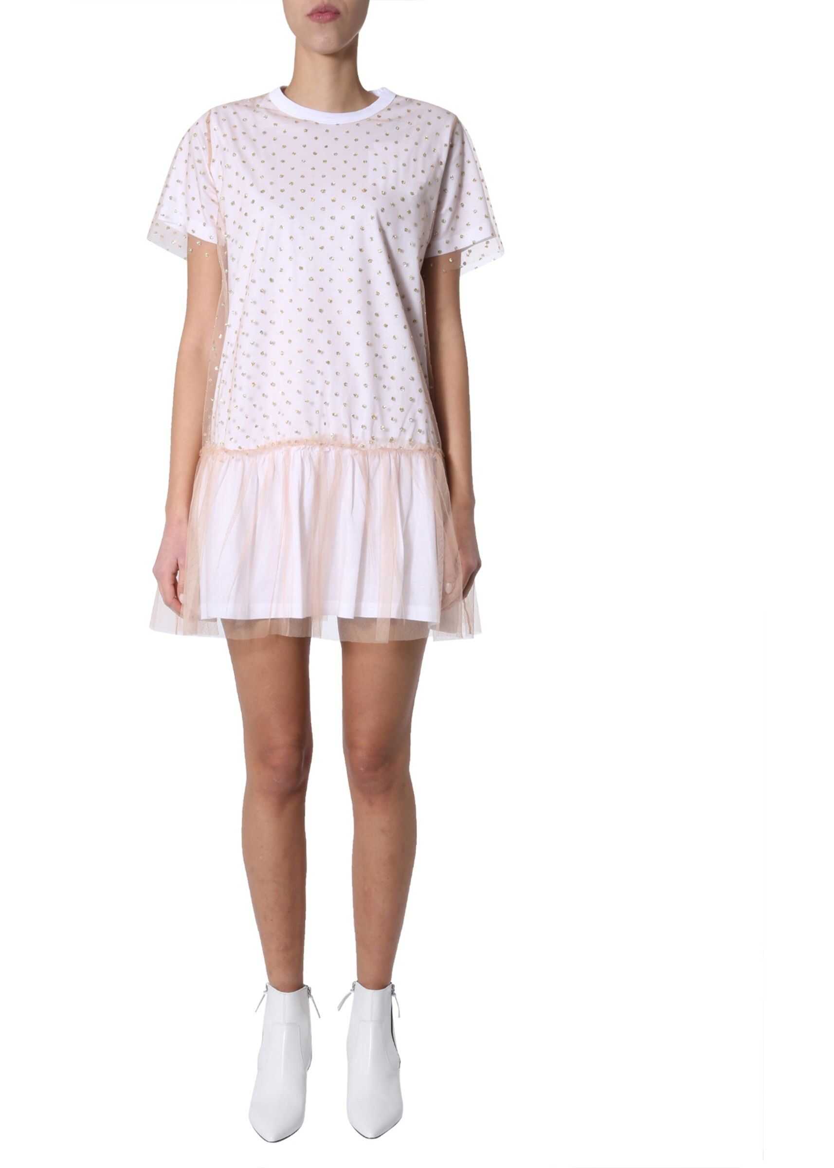 RED VALENTINO Tulle Dress WHITE