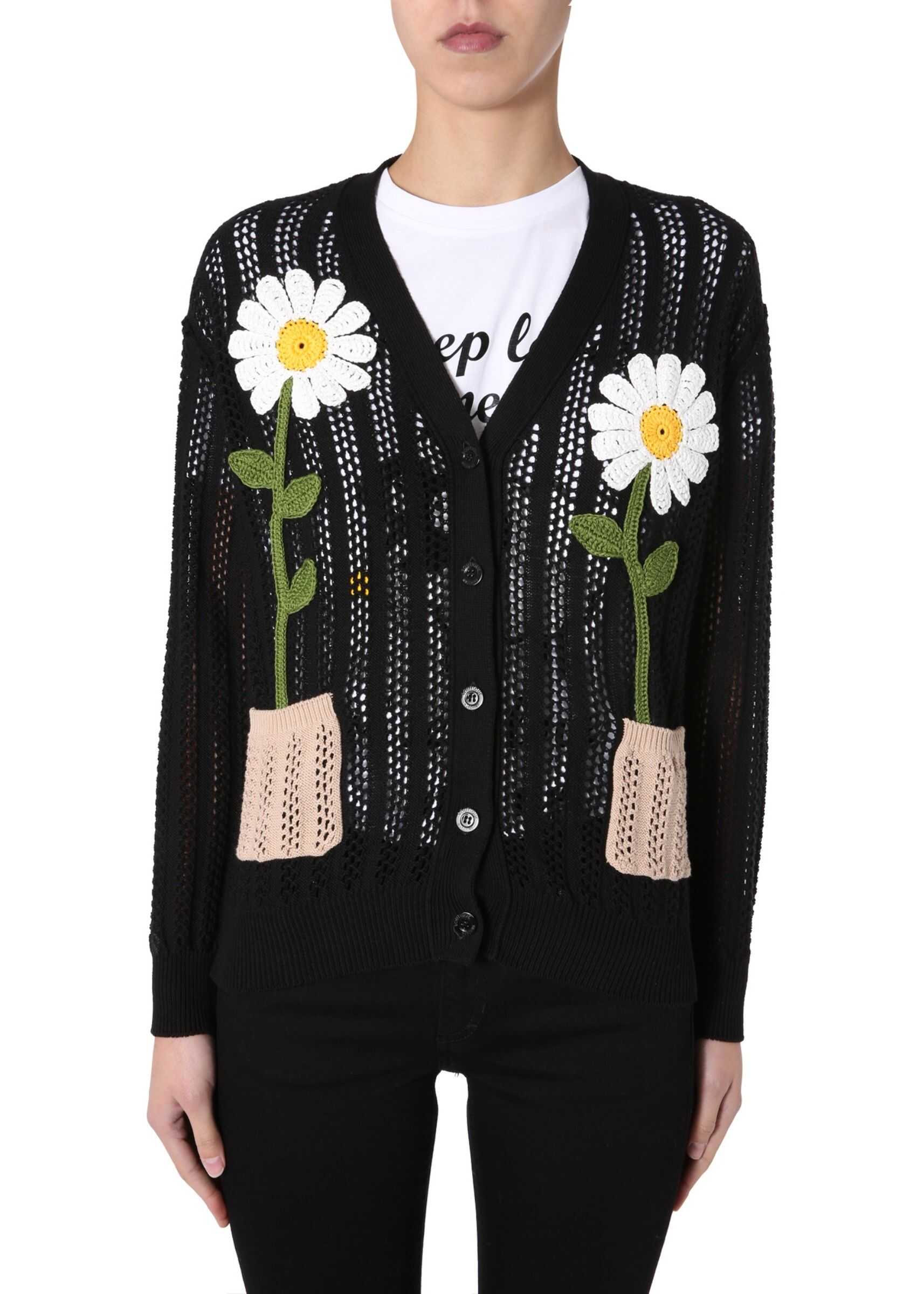 LOVE Moschino V-Neck Cardigan BLACK